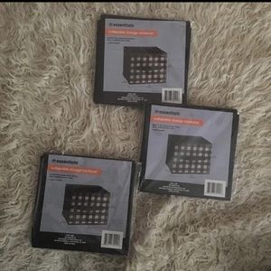 3 NEW Buffalo Plaid collapsible bins